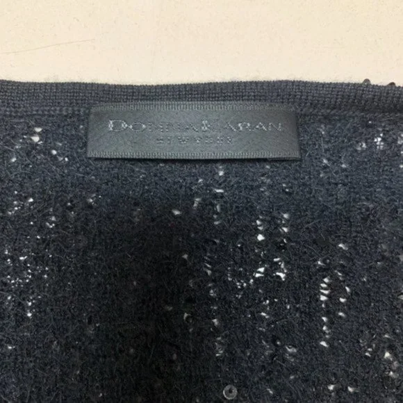 Donna Karan Silk Cashmere Beaded Top - Picture 4 of 5